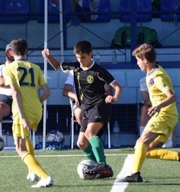 Young soccer players at the Spain Esei Cup tournament
