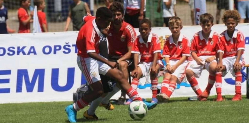 Youth football players at the Dragan Mance Cup tournament