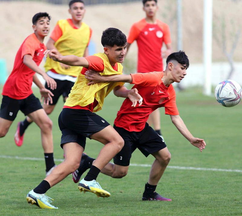 Young soccer players at training session for Junior World Cup in Antalya